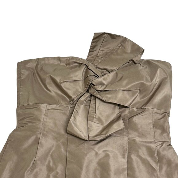 J CREW Silk Pockets Bow Monde Strapless Dress, Size 6P - Picture 3 of 5